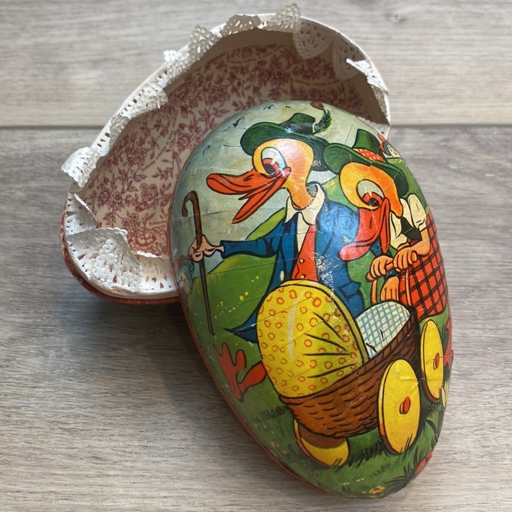 Vintage German‎ paper mache Easter Egg